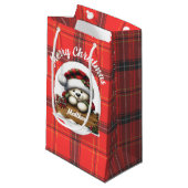 Petit Sac Cadeau Joyeux Ours de Noël (Devant Angle)