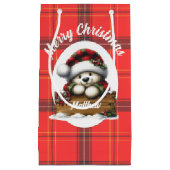 Petit Sac Cadeau Joyeux Ours de Noël (Devant)