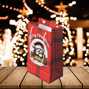 Petit Sac Cadeau Joyeux Ours de Noël