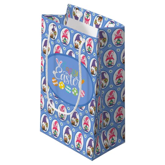 Petit Sac Cadeau Joyeux Pâques Gnomes (Devant Angle)