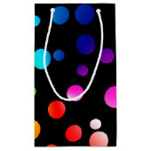 Petit Sac Cadeau Joyeux Points Arc-en-Ciel d'anniversaire (Dos)