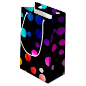 Petit Sac Cadeau Joyeux Points Arc-en-Ciel d'anniversaire (Dos Angle)