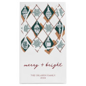 Petit Sac Cadeau Joyeux rouge et Noël scandinave (Dos)