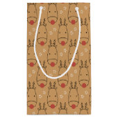 Petit Sac Cadeau Joyeux Rudolph Starry Hiver Délice (Dos)