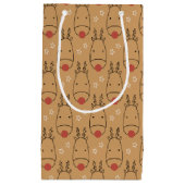 Petit Sac Cadeau Joyeux Rudolph Starry Hiver Délice (Devant)