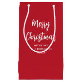 Petit Sac Cadeau Joyeux sapin de Noël Simple Buffalo Check Motif (Devant)