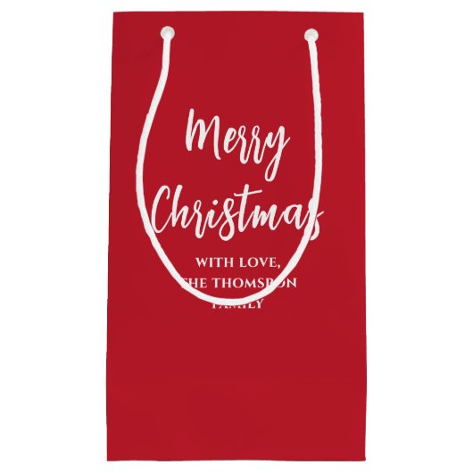 Petit Sac Cadeau Joyeux sapin de Noël Simple Buffalo Check Motif (Devant)