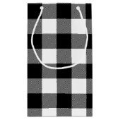Petit Sac Cadeau Joyeux Zipper Anniversaire Sur Buffalo Plaid (Dos)