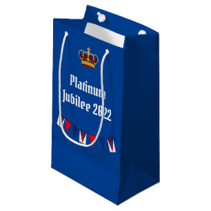 Petit Sac Cadeau Jubilé Platine Bleu 2022