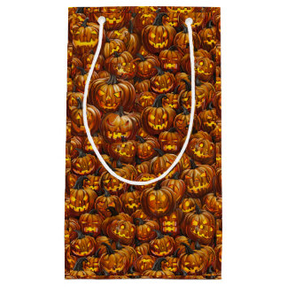 Petit Sac Cadeau Jumble de Jack-o-Lanterns