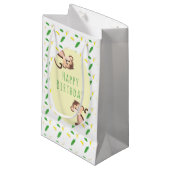 Petit Sac Cadeau Jungle singes Banana Motif de feuille tropicale (Devant Angle)