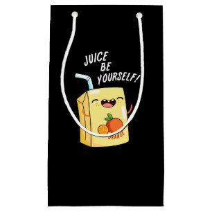 Petit Sac Cadeau Jus Soyez Amusant Orange Jus Pun Dark BG