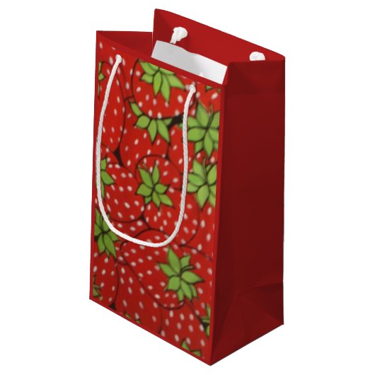 Petit Sac Cadeau Juste des fraises (Dos Angle)
