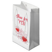 Petit Sac Cadeau Juste pour vous Coeurs rouges Saint Valentin (Devant Angle)