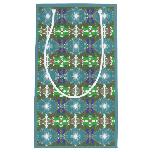 Petit Sac Cadeau Kaléidoscope de la marée émeraude (Devant)