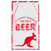 Petit Sac Cadeau Kangaroo Beer, fête de Noël australienne (Dos)