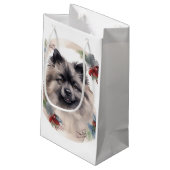 Petit Sac Cadeau Keeshony Christmas Wreath Festive Pup (Dos Angle)