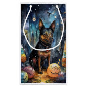 Petit Sac Cadeau Kelpie australienne d'Halloween avec la peur Citro (Dos)
