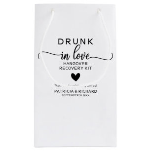 Petit Sac Cadeau Kit de Gueule de Bois de Mariage Amoureux Ivre