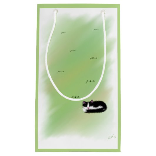 Petit Sac Cadeau Kitten Catnap (Devant)