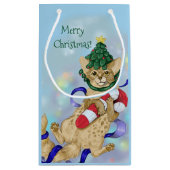 Petit Sac Cadeau Kitty Chat Noël (Dos)