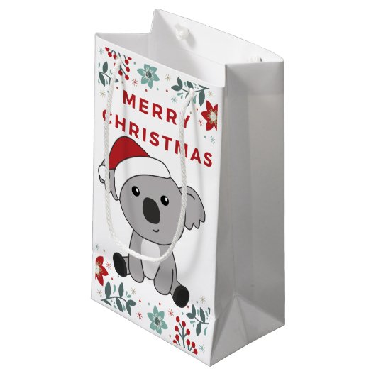 Petit Sac Cadeau Koala Noël Neige Animaux d'hiver Koalas Petits G (Devant Angle)