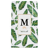 Petit Sac Cadeau La banane d'aquarelle part du motif tropical d'été (Devant)