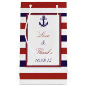 Petit Sac Cadeau La collection de Mariages d'Ancres nautiques Red & (Devant)