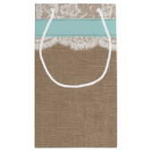 Petit Sac Cadeau La collection de mariages de plage de sable turquo (Dos)