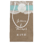 Petit Sac Cadeau La collection de mariages de plage de sable turquo (Devant)