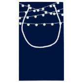 Petit Sac Cadeau La Collection Mariage Bleu Marine Lights (Dos)