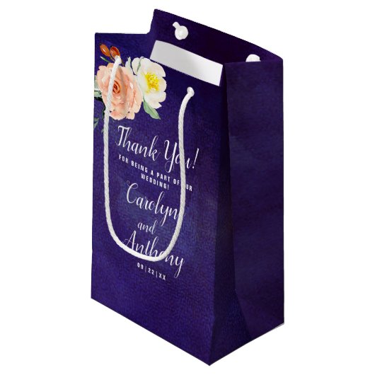 Petit Sac Cadeau La Collection Mariage Romance In Bloom (Devant Angle)
