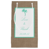 Petit Sac Cadeau La collection Tropical Palm Tree Beach Wedding (Devant)