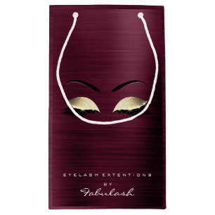Petit Sac Cadeau La Parties scintillant de Burgundy Gold Glam joue