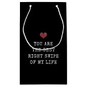 Petit Sac Cadeau La Saint-Valentin au minimum moderne noir (Dos)