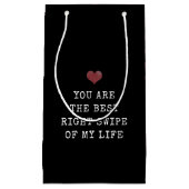 Petit Sac Cadeau La Saint-Valentin au minimum moderne noir (Devant)