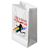 PETIT SAC CADEAU LA VIE EST MEILLEURE SUR LA CONCEPTION DE LA PISTE (Devant Angle)