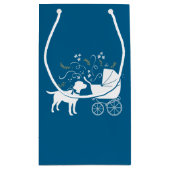 Petit Sac Cadeau Labrador Chien Baby shower Blue Boy Lab (Dos)