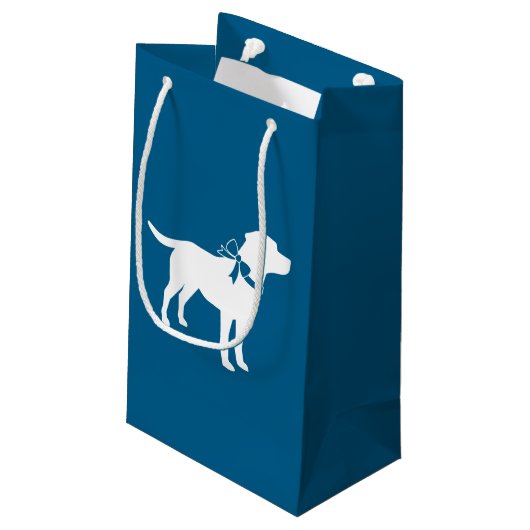 Petit Sac Cadeau Labrador Chien Baby shower Blue Boy Lab (Dos Angle)