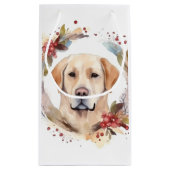 Petit Sac Cadeau Labrador Christmas Wreath Festive Pup (Dos)