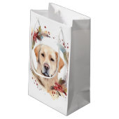 Petit Sac Cadeau Labrador Christmas Wreath Festive Pup (Dos Angle)