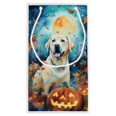 Petit Sac Cadeau Labrador Halloween avec la peur Citrouille (Dos)