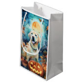 Petit Sac Cadeau Labrador Halloween avec la peur Citrouille (Dos Angle)