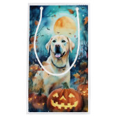 Petit Sac Cadeau Labrador Halloween avec la peur Citrouille (Devant)