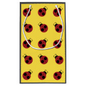 Petit Sac Cadeau Ladybug 60s rétro cool rouge jaune (Dos)