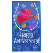 Petit Sac Cadeau L'amour est dans l'Ange de l'Air et les Coeurs (Dos)