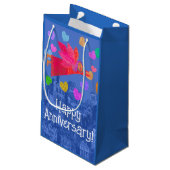 Petit Sac Cadeau L'amour est dans l'Ange de l'Air et les Coeurs (Dos Angle)