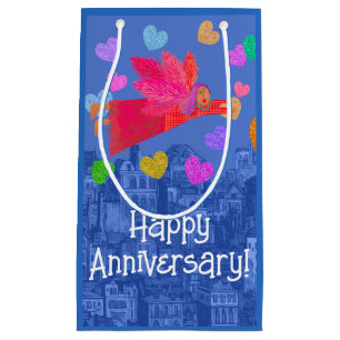 Petit Sac Cadeau L'amour est dans l'Ange de l'Air et les Coeurs