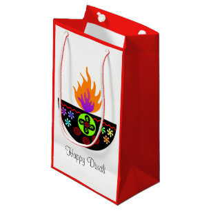 Petit Sac Cadeau Lampe colorée Diya de Diwali