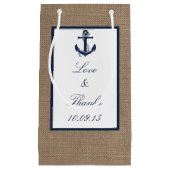 Petit Sac Cadeau L'Ancre De La Marine Sur La Collection De Mariages (Devant)